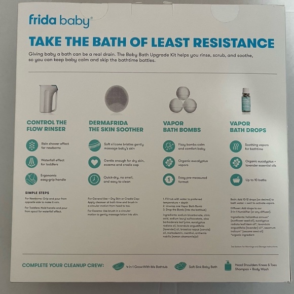 Frida Baby Baby Bath Upgrade Kit | Infant and Toddler Bath Essentials, Rinser - Picture 6 of 8